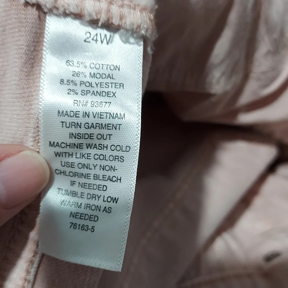 A.N.A Light Pink Mid-Rise Skinny Ankle Jean Pants in Size 24 W (Wide) - Picture 11 of 12
